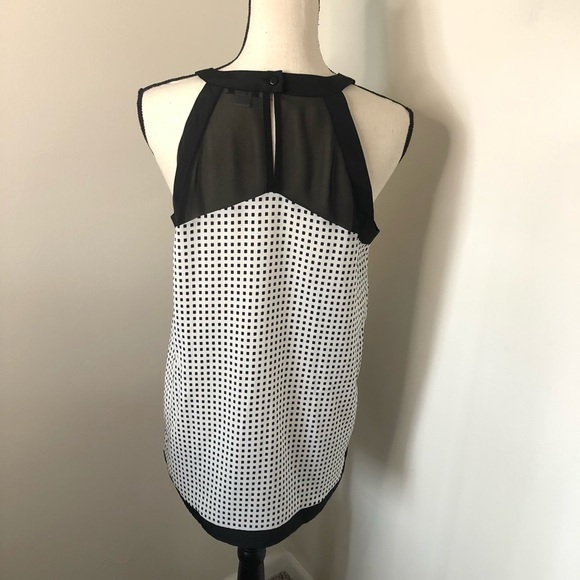 Bar III Square Print Sleeveless Blouse - Picture 2 of 10